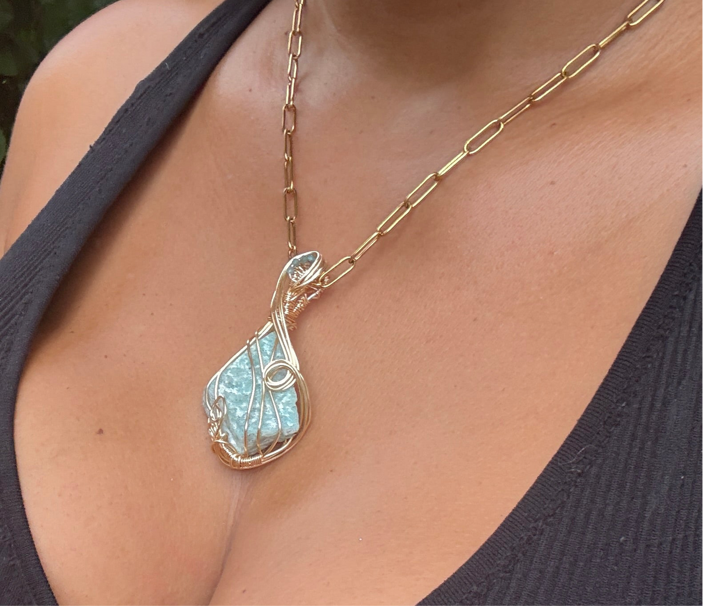 Lumara — Amazonite & Blue Apatite Amulet