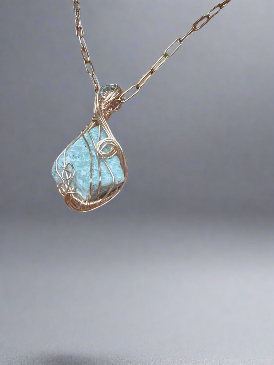 Lumara — Amazonite & Blue Apatite Amulet