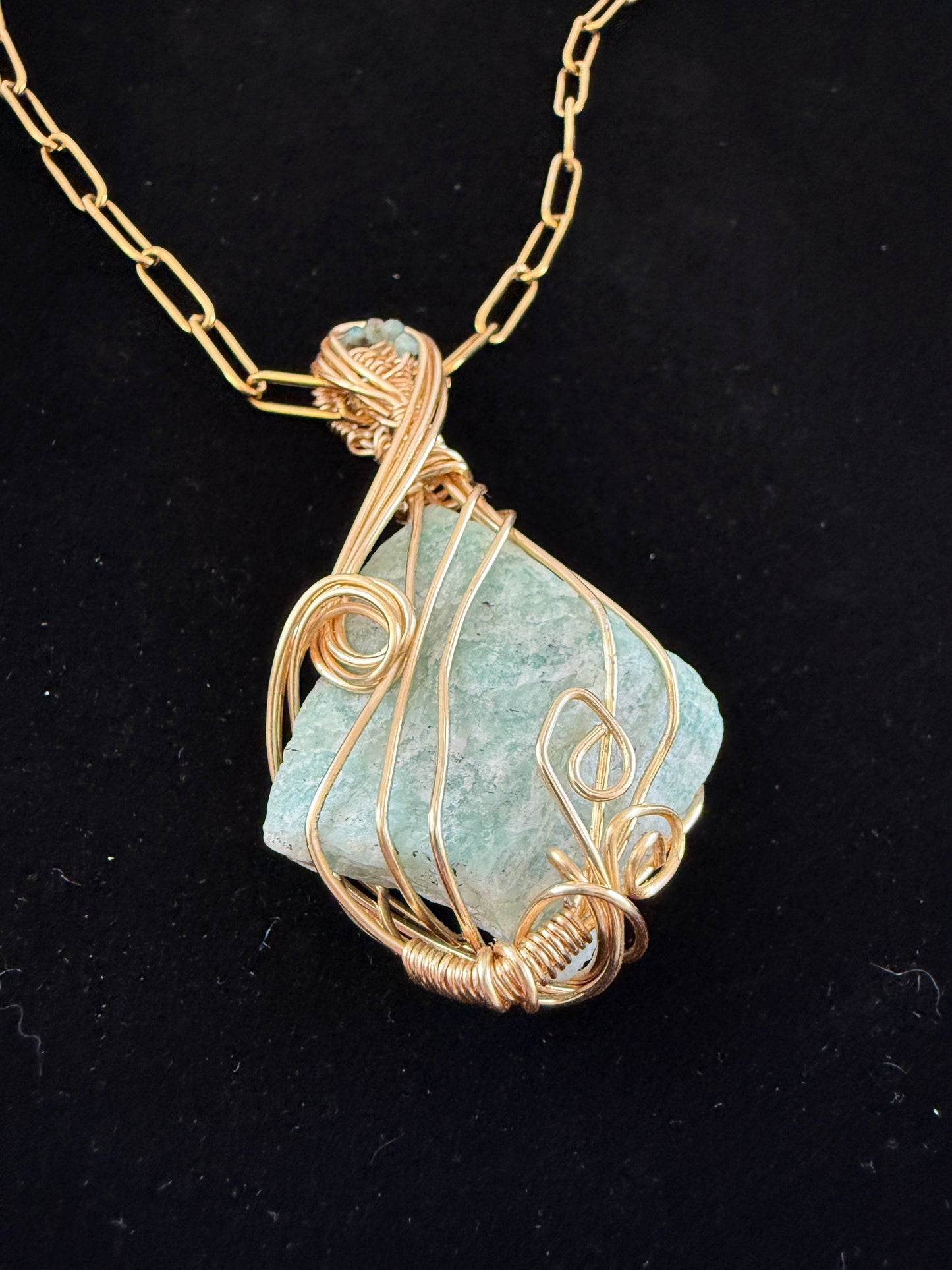 Lumara — Amazonite & Blue Apatite Amulet