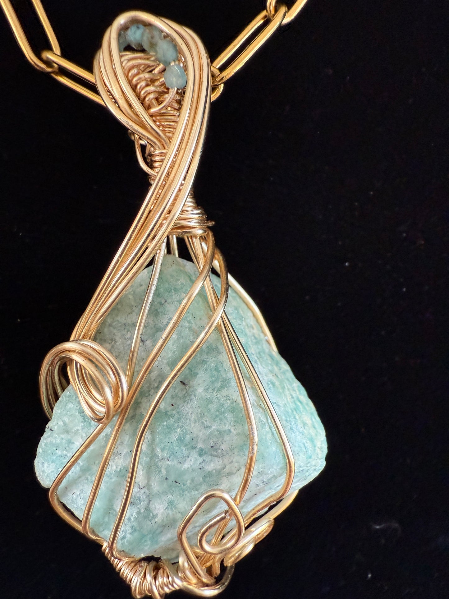 Lumara — Amazonite & Blue Apatite Amulet