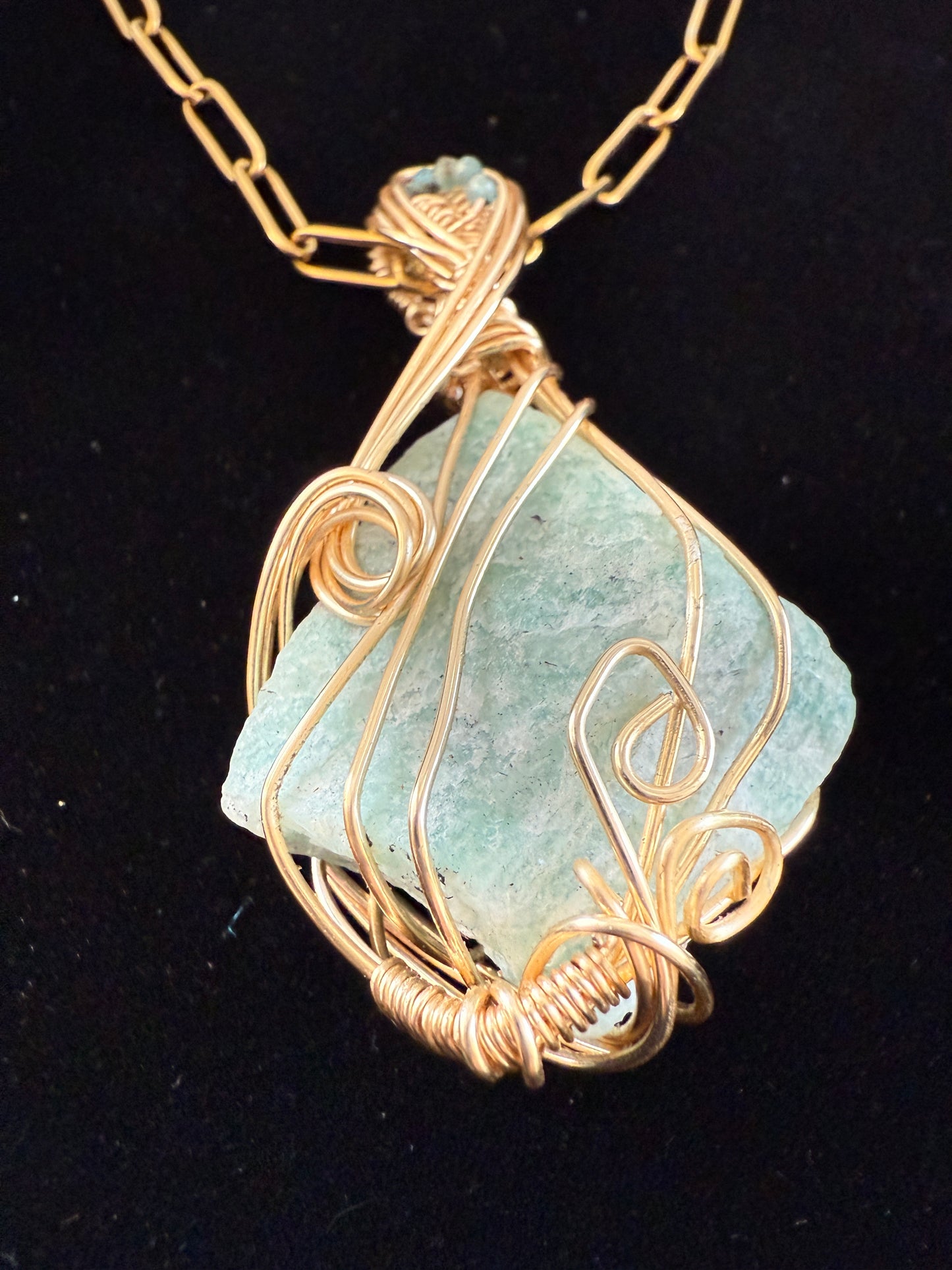 Lumara — Amazonite & Blue Apatite Amulet