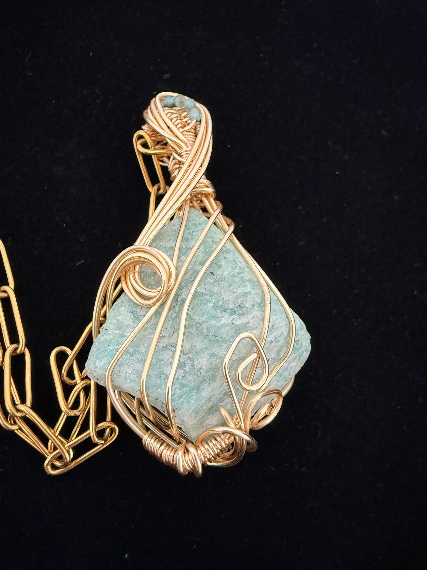 Lumara — Amazonite & Blue Apatite Amulet