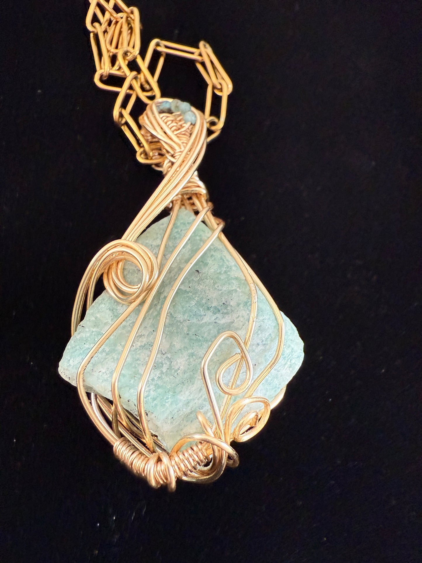 Lumara — Amazonite & Blue Apatite Amulet