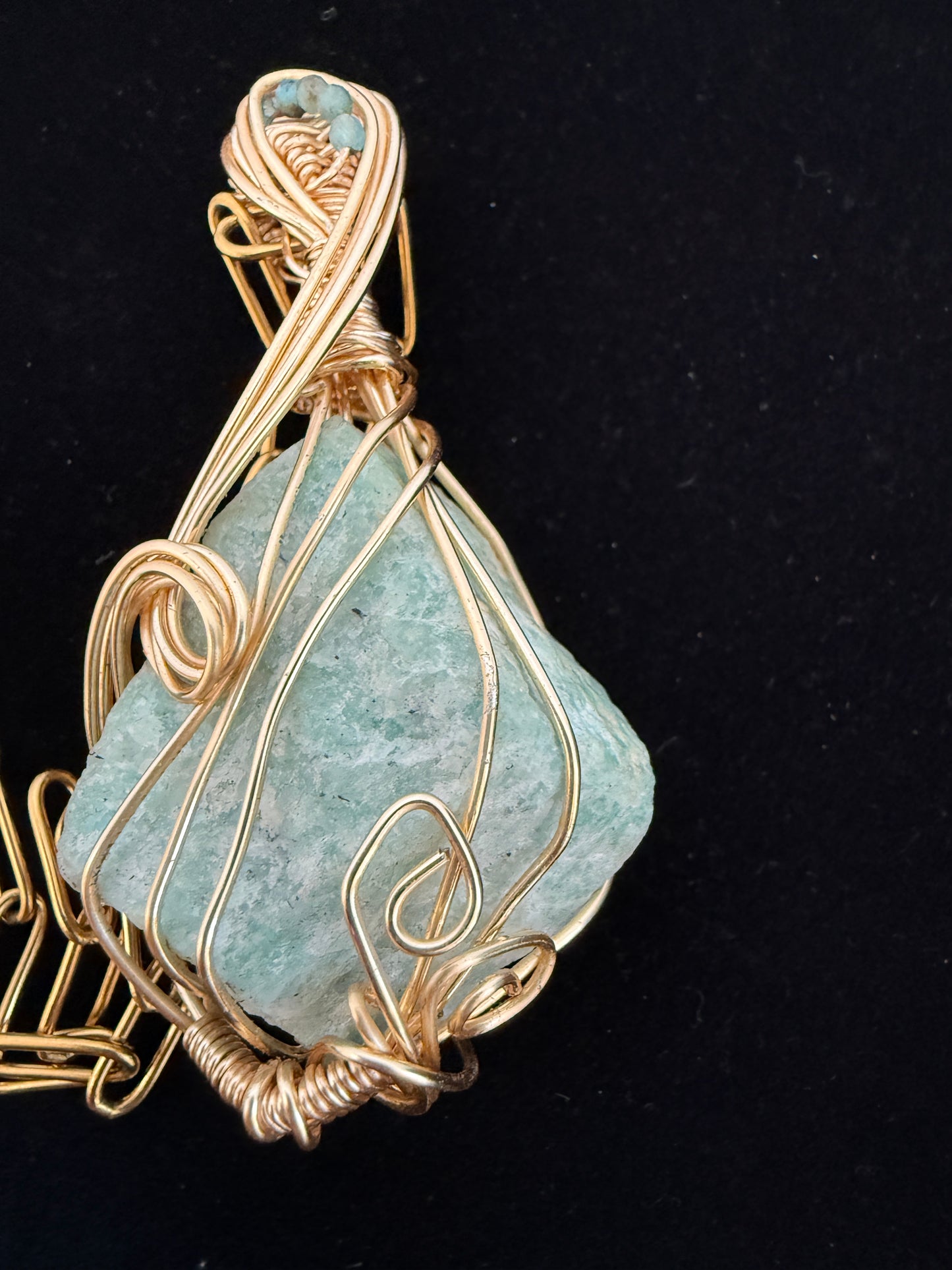 Lumara — Amazonite & Blue Apatite Amulet
