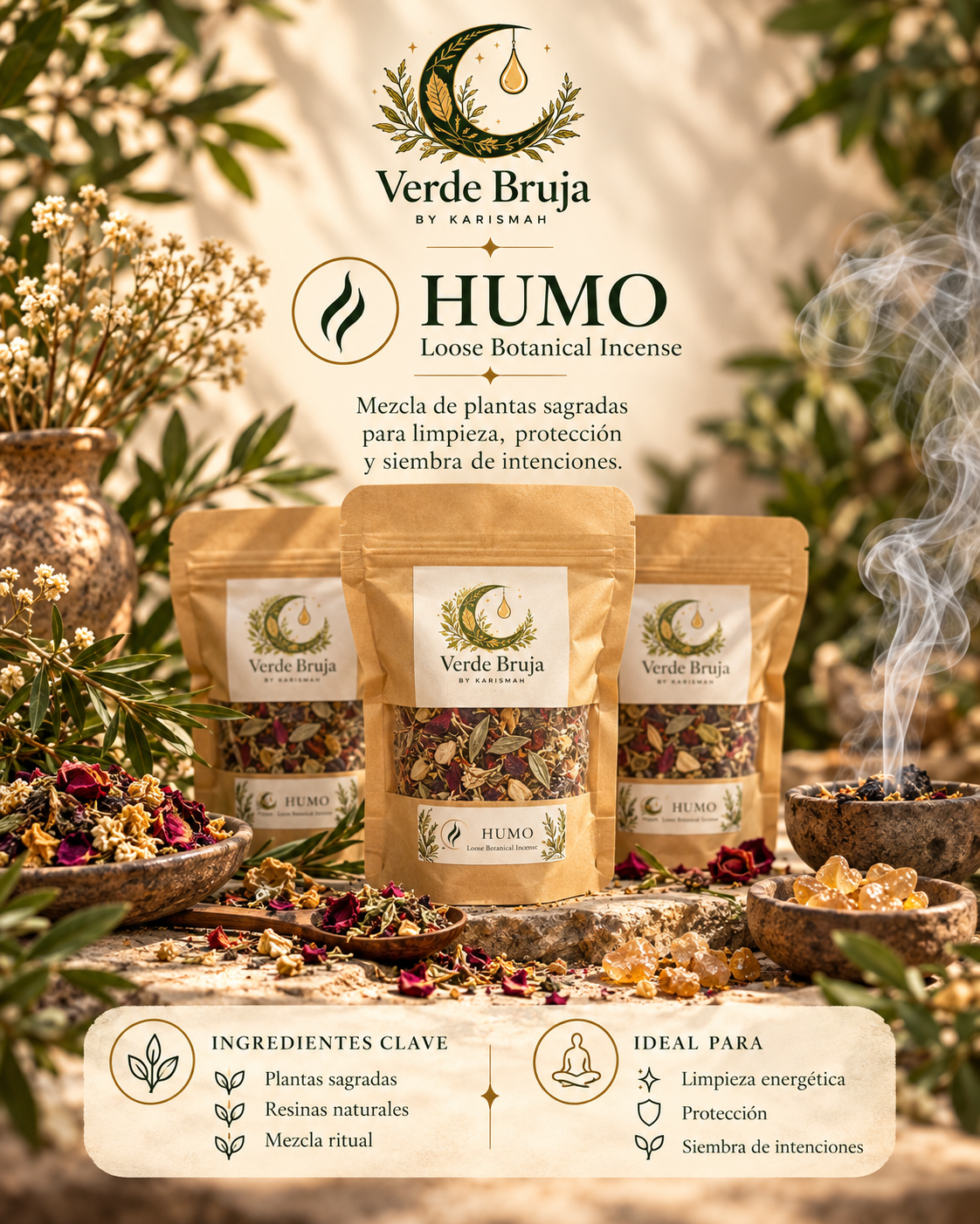 HUMO | Incienso Botánico para Limpieza y Armonización.