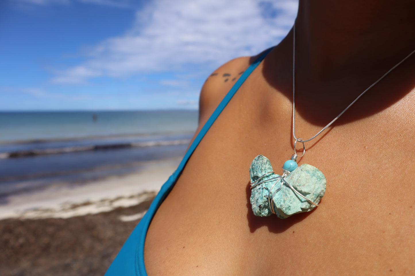 Nayaa Pendant – Raw Turquoise
